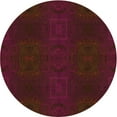 thumbnail image 1 of Ahgly Company Indoor Square Patterned Saffron Red Area Rugs, 3' Square, 1 of 6