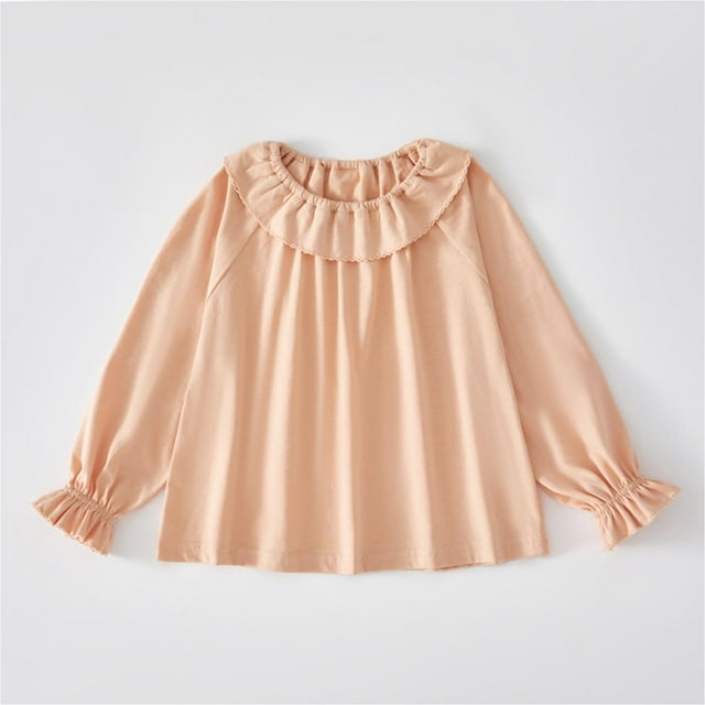 RXIRUCGD Mode Hauts Décontractés à Manches Longues pour Filles Col Rond Imprimé (Orange, Taille : 4 Ans)