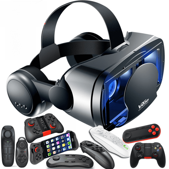 Gafas de realidad virtual VRGPro, protección ocular con luz azul, auriculares grandes, casco de realidad virtual para teléfono móvil, gafas de realidad virtual 3D