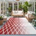 thumbnail image 2 of Large Area Rugs 6'x9', Red Striped Carpet Runner Indoor Outdoor Rugs Home Decor Aesthetic, Modern Abstract Ombre Geometric Morocco Non Slip Mats Washable Accent Rug for Living Room Bedroom, 2 of 8