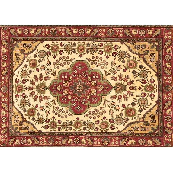Ahgly Company Indoor Rectangle Persian Brown Traditional Area Rugs, 7' x 9'
