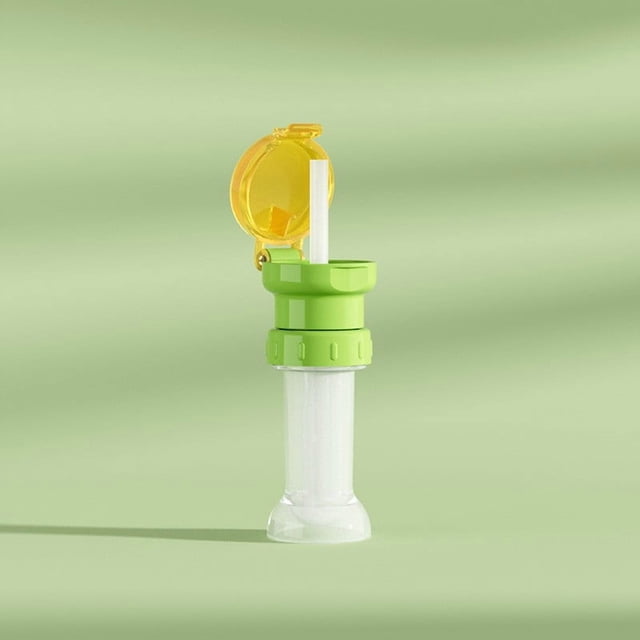 Tapa portátil con pajita antigoteo y botella de almacenamiento | Cubierta antiderrame para pajita de botella de agua para niños | Tapa adaptadora para botellas estándar