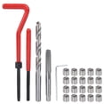 thumbnail image 2 of Kit de Réparation de Filetage Facile, Ensemble d'Inserts de Réparation de Filetage, Outil à Main Durable Matériaux en Acier Courants Traitement des Trous Aveugles pour Travaux de Réparation, 2 of 8