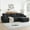 Black+ Gray, variant on Harper & Bright Designs L-Shaped Sectional Sofa Set with Movable Ottoman, 3-Seat Couch with Extra-large Seat, Boucle Upholstered Sectional Sofe with Pull-line Design, 110", Cream