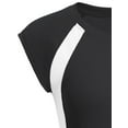 thumbnail image 2 of Expert Brand USA-Made Women's Oxymesh™ Athletic Cap Sleeve T-Shirt, Black/White, Medium, 2 of 2