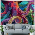 thumbnail image 4 of Orinice Octopus Tentacles Pop Art Tapestry Wall Hanging Unique Style Graphic Tapestries Home Wall Decor for Living Room Bedroom Apartment Farmhouse Dorm 60x50inch, 4 of 6
