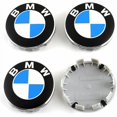 thumbnail image 1 of 4 Pieces Hub Caps Compatible with BMW 68mm Wheel Center ABS Car Accessories,Blue, 1 of 5