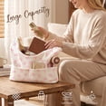 thumbnail image 4 of Gocvo Multi-Pocket Hobo Bags for Women, Corduroy Tote Bag for Casual Outings Work Shopping(Bow), 4 of 9