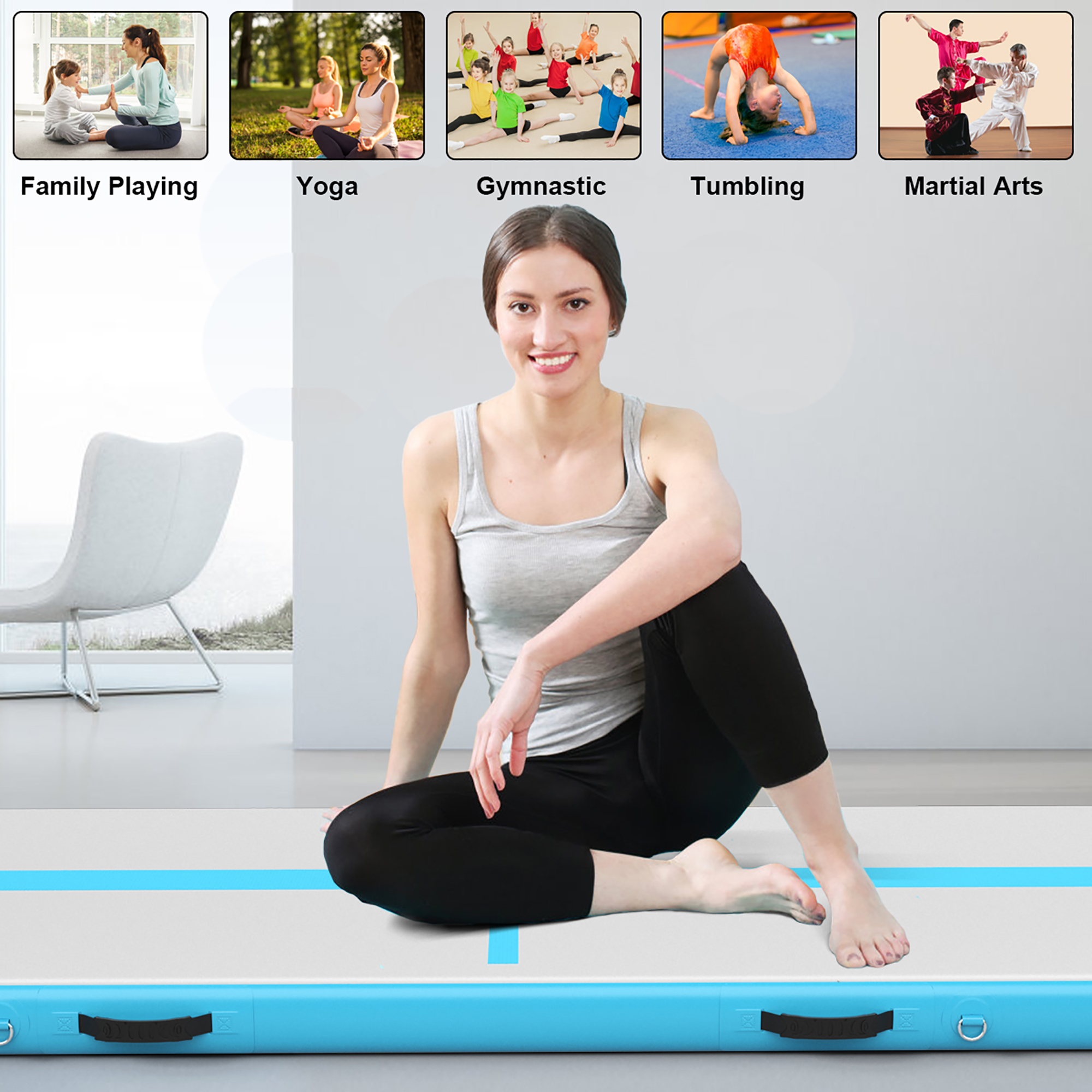 FBSPORT Airtrack Gymnastique 4M Tumbling Gonflable en Couleurs Tapis De Gym Gonflable Piste d’Air Gonflable pour Pique-Nique Ou Exercice avec Pompe à air électrique FBSPORT Airtrack Gymnastique 4M Tumbling Gonflable en Couleurs Tapis De Gym Gonflable Piste d’Air Gonflable pour Pique-Nique Ou Exercice avec Pompe à air électrique