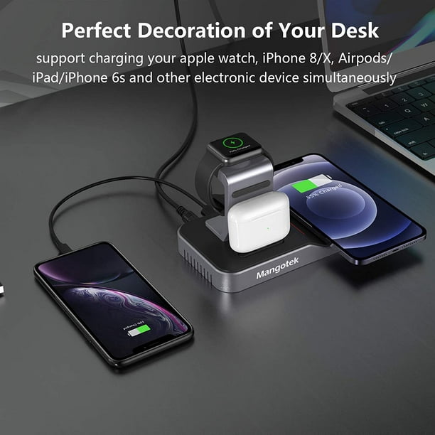 AIMTYD Apple Watch Stand Desk Chargeur sans fil pour iPhone et