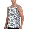 thumbnail image 2 of Easygdp Chicken And Fish Men's Tank Top, Sleeveless Muscle T Shirts, Breathable, Quick-Dry, Loose for Gym, Running, Fitness - 3X-Large, 2 of 9