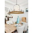 thumbnail image 2 of Minka Lavery Minka Country Estates 28" Nickel and Wood Finish 6-Light Chandelier, 2 of 4