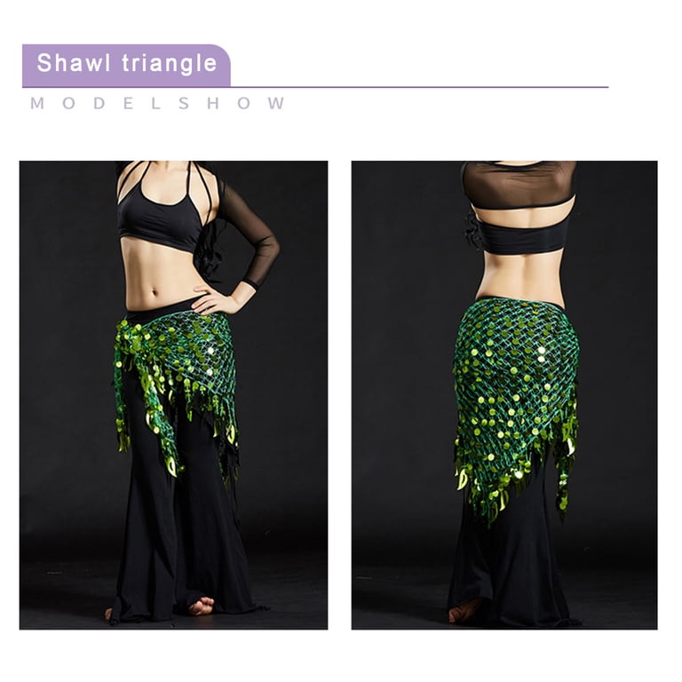 Triangle Sequins Tassel Hip Belt Waist Chain for Belly Dance  display picture 2
