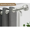 thumbnail image 3 of Curtain Rods for Windows 66 to 120 Inch, 7/8 Inch Antique Silver Heavy Duty Window Curtain Rod 32 to 120 (2.6-10ft), Adjustable Decorative Drapery Rods with Netted Texture End, 3 of 5