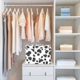 thumbnail image 4 of Yayeee Collapsible Cube Storage Bin with Lid Fabric Closet Decorative Basket with Handles, Cow Spots, 4 of 7