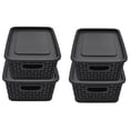 thumbnail image 1 of Set de 4 Cajas Organizadoras IPP Rattan Plástico Negro, 1 of 7
