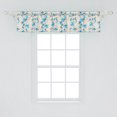 thumbnail image 2 of Ambesonne Grey and Blue Window Valance, Daisies, 54" X 12", Pale Grey Black Blue, 2 of 3