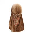 thumbnail image 5 of Gorra de pirata con correa de cola larga de franela con estampado en caliente de dragón, gorra de quimioterapia, 5 of 5