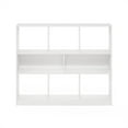 thumbnail image 4 of Furinno Daly 8-Cube Horizontal 3 Tier Bookcase, Bookshelf, Storage Organizer, 47 Width, White, 4 of 6