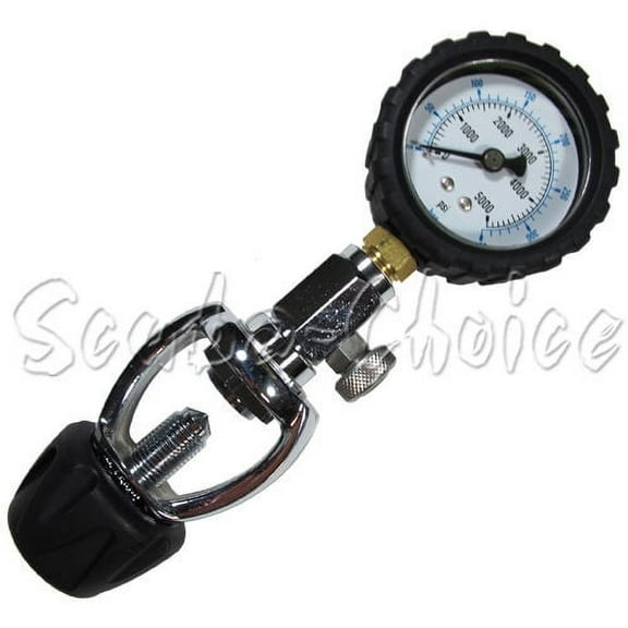 Scuba Choice Diving Dive Yoke Tank Pressure Checker 5000 PSI 350 BAR