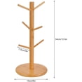 thumbnail image 5 of TAZEMAT Mug Holder Tree Coffee Cup Holder, Countertop Mug Tree , Coffee Mug Holder for Counter Stand, Bamboo Mug Rack & Tea Cup Organizer, Bamboo Coffee Counter Bar Accessory with 6 Hooks, 5 of 5