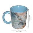 thumbnail image 3 of Marble Pattern Light Gold Coffee Mug Fun Custom Ceramic Mugs 11oz Sky Blue, 3 of 5