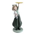 thumbnail image 1 of Bandeja de almacenamiento de escritorio con forma de estatua de niña, plato para dulces, artesanía multiusos, adorno de escritorio, figura decorativa Verde, 1 of 8
