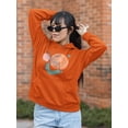 thumbnail image 2 of Leaves Dots Contemporary Modern Hoodie Women -Image by Shutterstock, Female Medium, 2 of 4