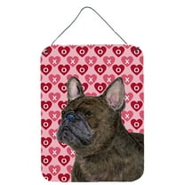 Carolines Treasures SS4519DS1216 French Bulldog Hearts Love and Valentines Day Portrait Wall or Door Hanging Prints