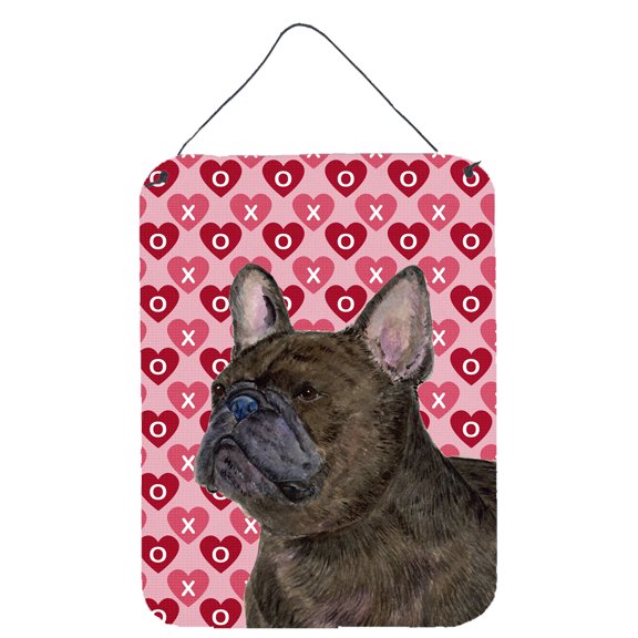 Carolines Treasures SS4519DS1216 French Bulldog Hearts Love and Valentines Day Portrait Wall or Door Hanging Prints