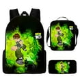 thumbnail image 1 of Ben 10 Backpack Ben 10 Student Schoolbag Anime Cartoon Backpack Lunch Bag Shoulder Bag Pencil Case, 1 of 2