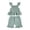 Green, variant on Edvintorg Two Piece Sets for Girls Summer Cute Ruffle Sleeve Smocked Back Casual Tank Top and Short Little Girls Clothes Size 0-4