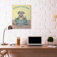 thumbnail image 2 of Happiness Is A Full Tummy Dog Funny Cartoon Pet Design XXL Stretched Canvas Wall Art by Gary Patterson, 2 of 6