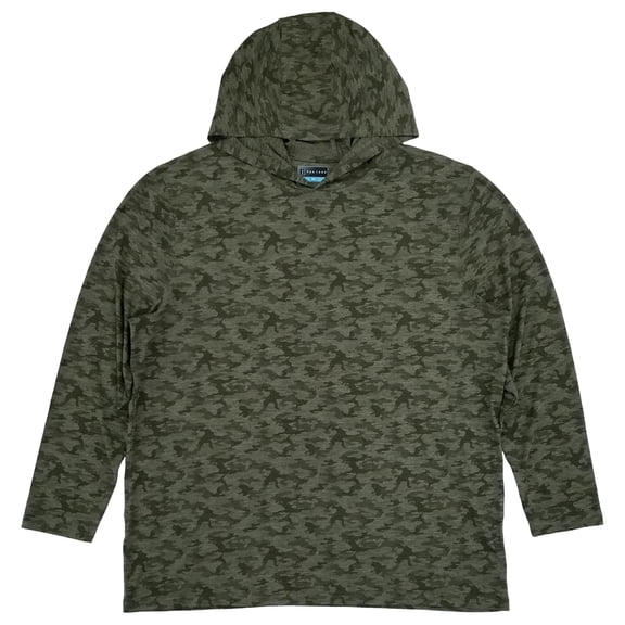 PGA Tour Mens Green Heather Camo Print Luxe Water Repellent Hoodie XXL