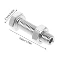 thumbnail image 2 of unbranded 4Ud Tornillos Huecos Con Tuerca Para Cable De Gimnasio M12x52mm Para Equipos De Fitness, 2 of 8