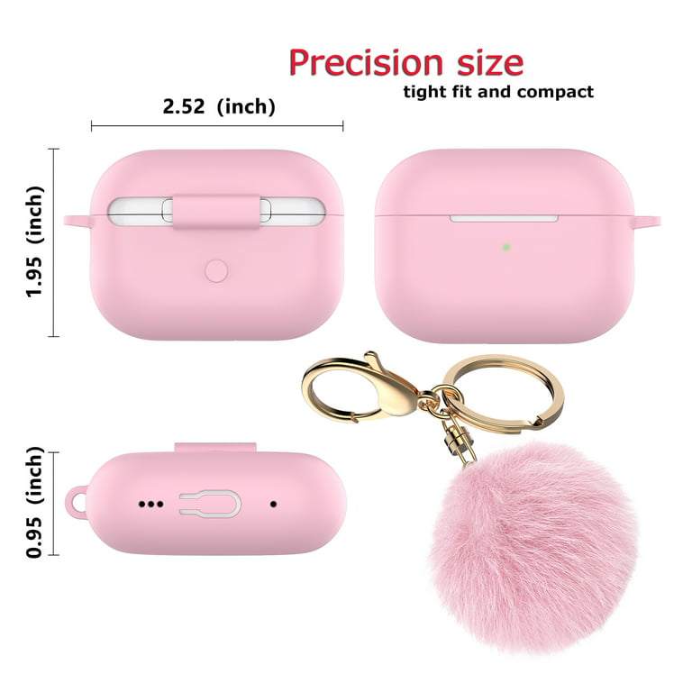Compatible AirPods Case Cover Silicone Protective Skin for Apple Airpod  Case 2nd &1st Generation (2 Pack) (Pink-Turquoise)