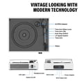 thumbnail image 2 of Tocadiscos de vinilo cotsoco, accionado por correa, 3 velocidades, Bluetooth, blanco, 2 of 7