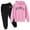 13Pink14, variant on WERYOUNG Autumn Winter Children Outfits Long Sleeve Letter Print Hooded Sweatshirts Hoodie And Joggers Pants Two Piece Sets For Boys Girls Soft Clothes Sets 3-4 Years
