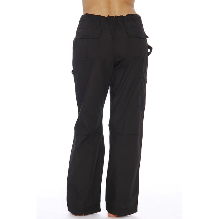 Just Love Women's Solid Utility Scrub Pants - Comfortable and Durable  Medical Workwear (Black Utility, 1X)