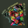 thumbnail image 2 of Dean Russo The Only Person Dog Lover Mens Premium Tri Blend T-Shirt, Forest Green, XX-Large, 2 of 6
