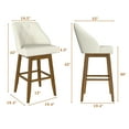 thumbnail image 5 of Tolead 30" Upholstered and Has Back Counter Bar Stools - Set of 2, Beige, 5 of 6