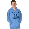 thumbnail image 4 of Warning To Avoid Injury Funny Cartoon Zip Hoodie Sweatshirt Men Brisco Brands L, 4 of 6