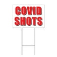 thumbnail image 1 of Covid Shots Red (18" x 24") Yard Sign, Includes Metal Step Stake, 1 of 6