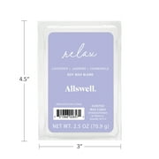 Allswell 6 Cube Wax Melts, Relax (Lavender + Jasmine + Chamomile), 2.5 oz
