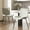 White, variant on Dining Chairs Set of 2, Modern Armless Side Chairs Faux Leather Cushion Seat for Home, Kitchen, Living Room, Bedroom, Restaurant. White