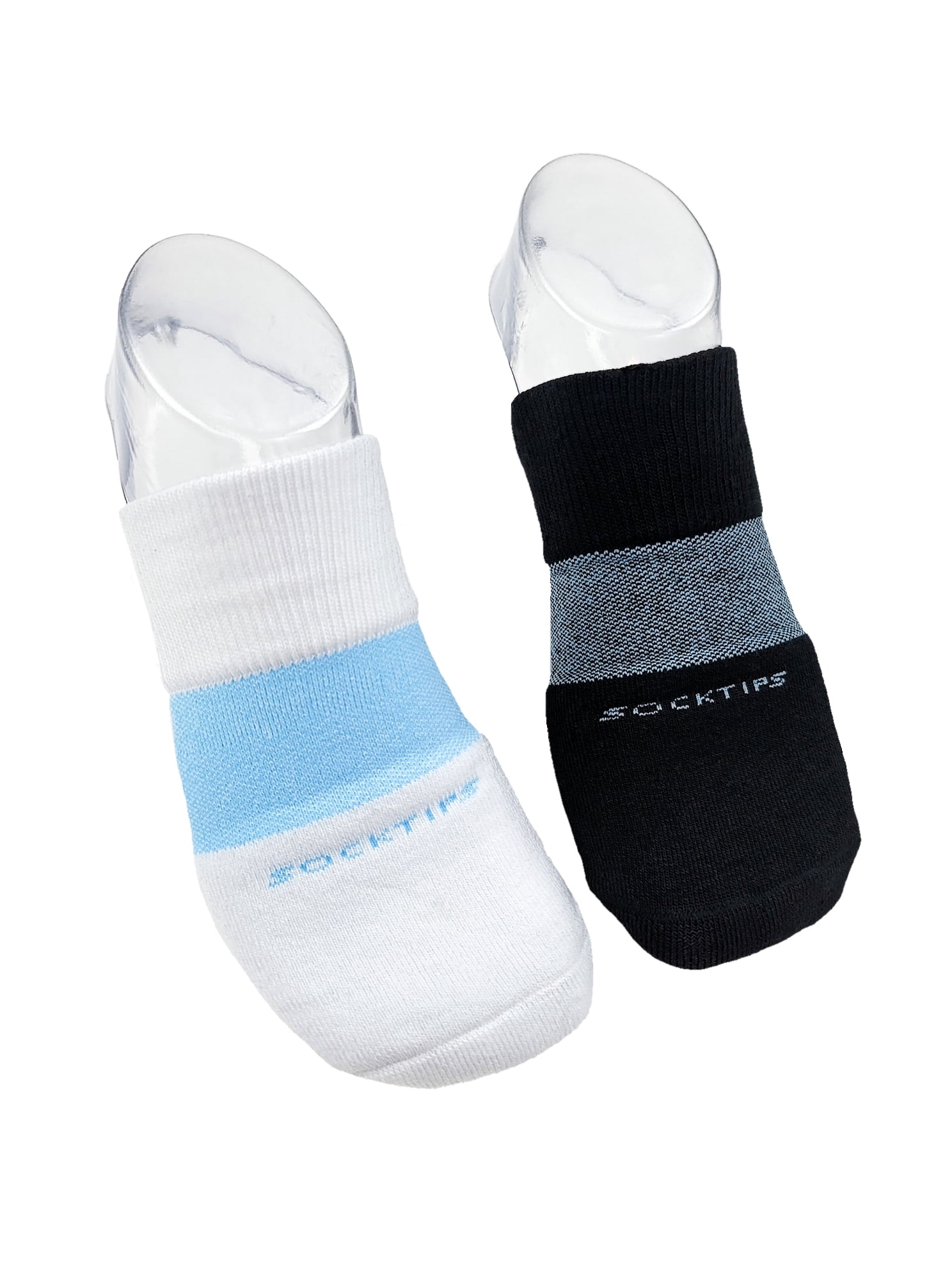 SockTips Women's and Men's Ultimate Half Sock, 2 Pack