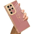 thumbnail image 6 of for Samsung Galaxy S23 Ultra 5G Case Love Heart Plating, Cute Pattern Luxury Elegant Cover for Girls Women, Camera Protector TPU Full Body Protection Case-White, 6 of 10