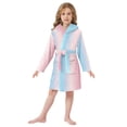 thumbnail image 6 of FORMRS Kids Bathrobe Unisex Hooded Robe Toddler Pajamas Sleepwear, Size 7-9T, Light Pink Gradient, 6 of 7