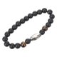 thumbnail image 1 of Pulsera de piedras naturales con dije de pelota de rugby, cadena de cuentas, pulsera elástica para hombre, 1 of 8