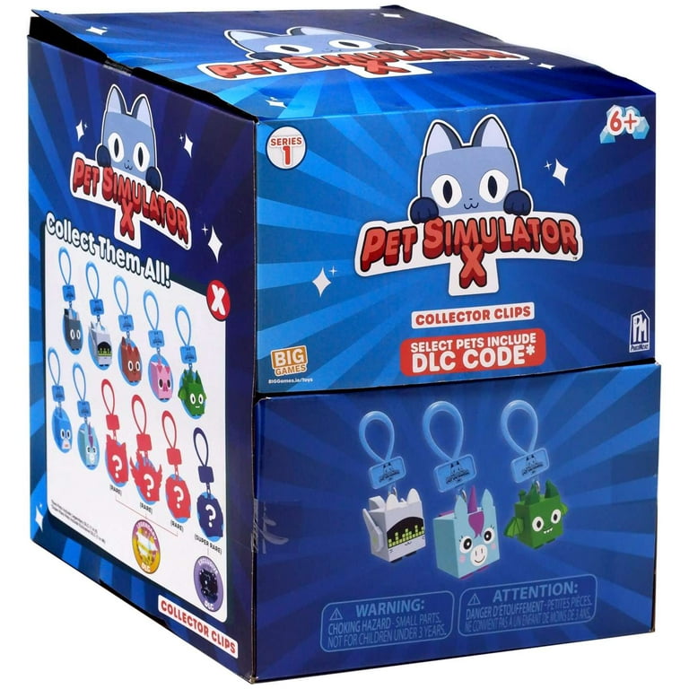  PET Simulator X - Mystery Pet Minifigure Toys with Collector  Clip - Blind Bag 1 Pack and Chance of DLC Code - Surprise Collectable :  Toys & Games
